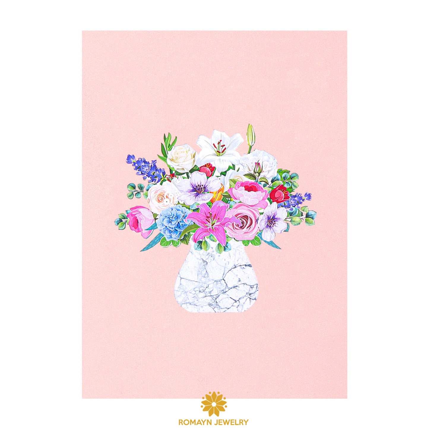 Mix Flowers Vase Card