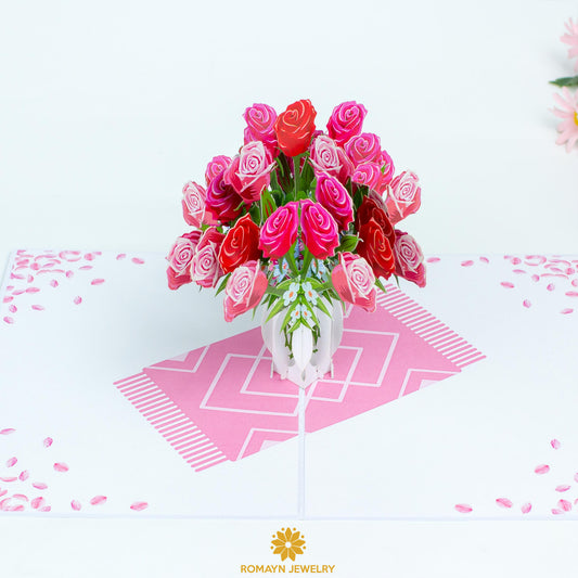 Roses Vase Card