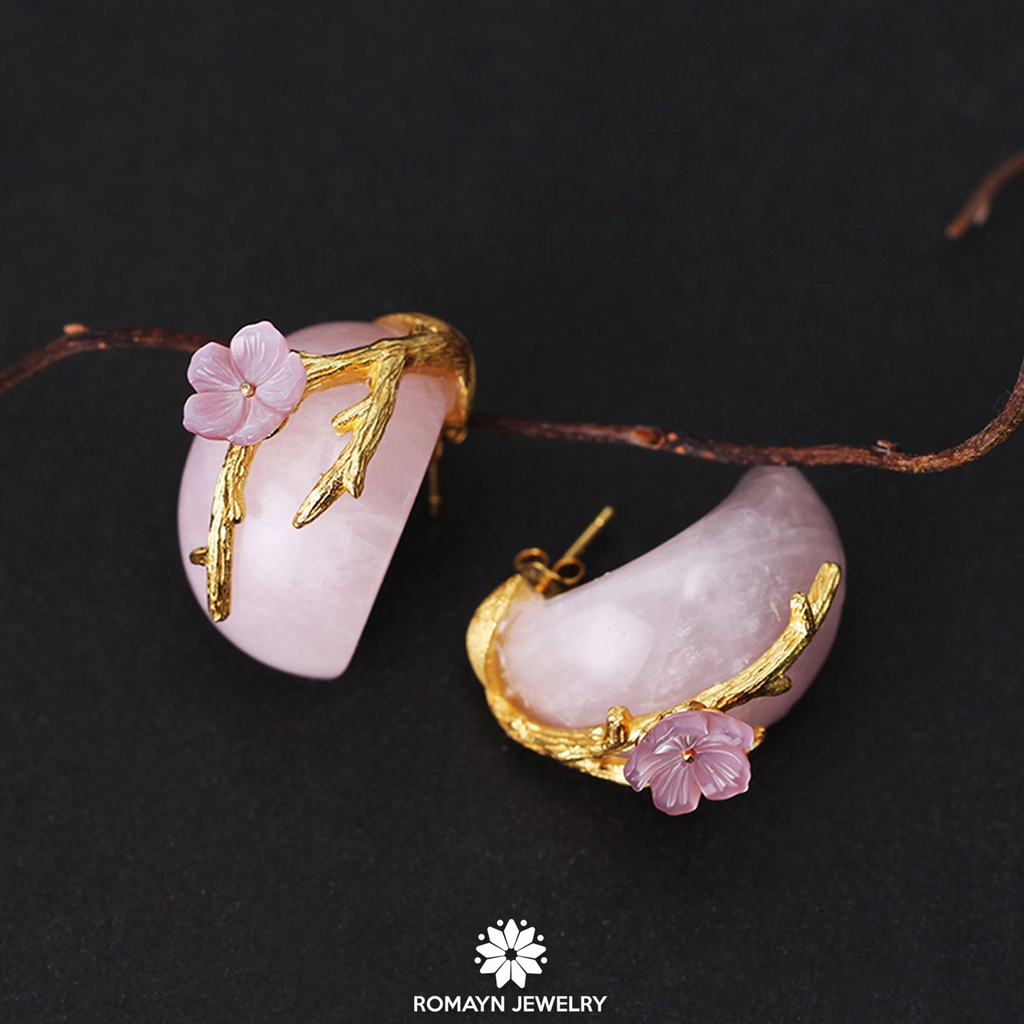 Plum Flower Earrings