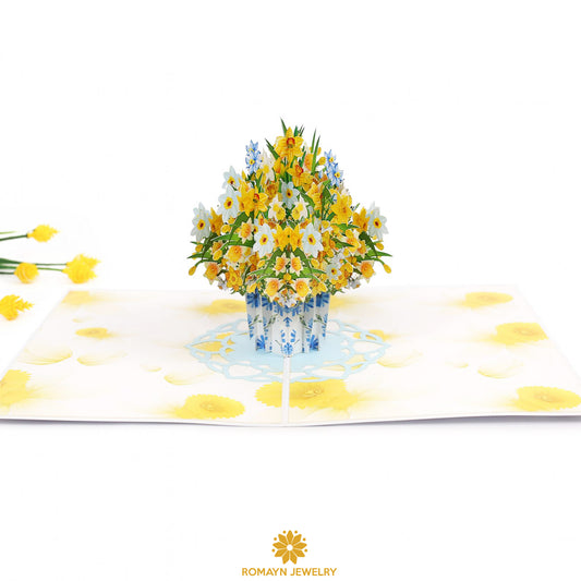 Yellow Daffodils Flowers Card