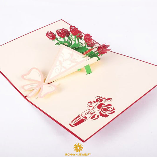 Red Rose Bouquet Card