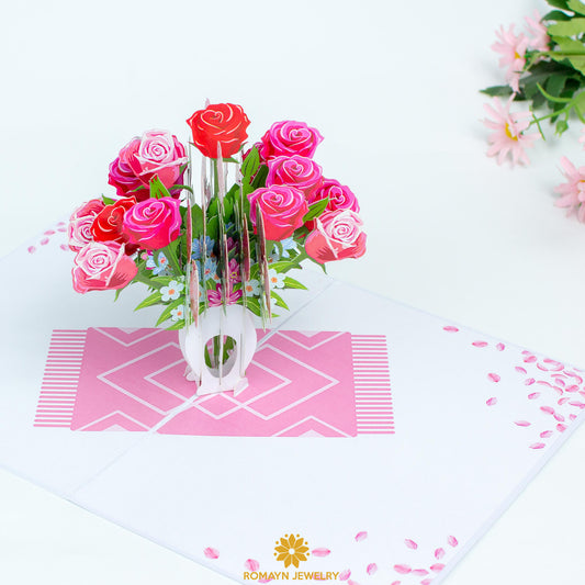 Roses Vase Card