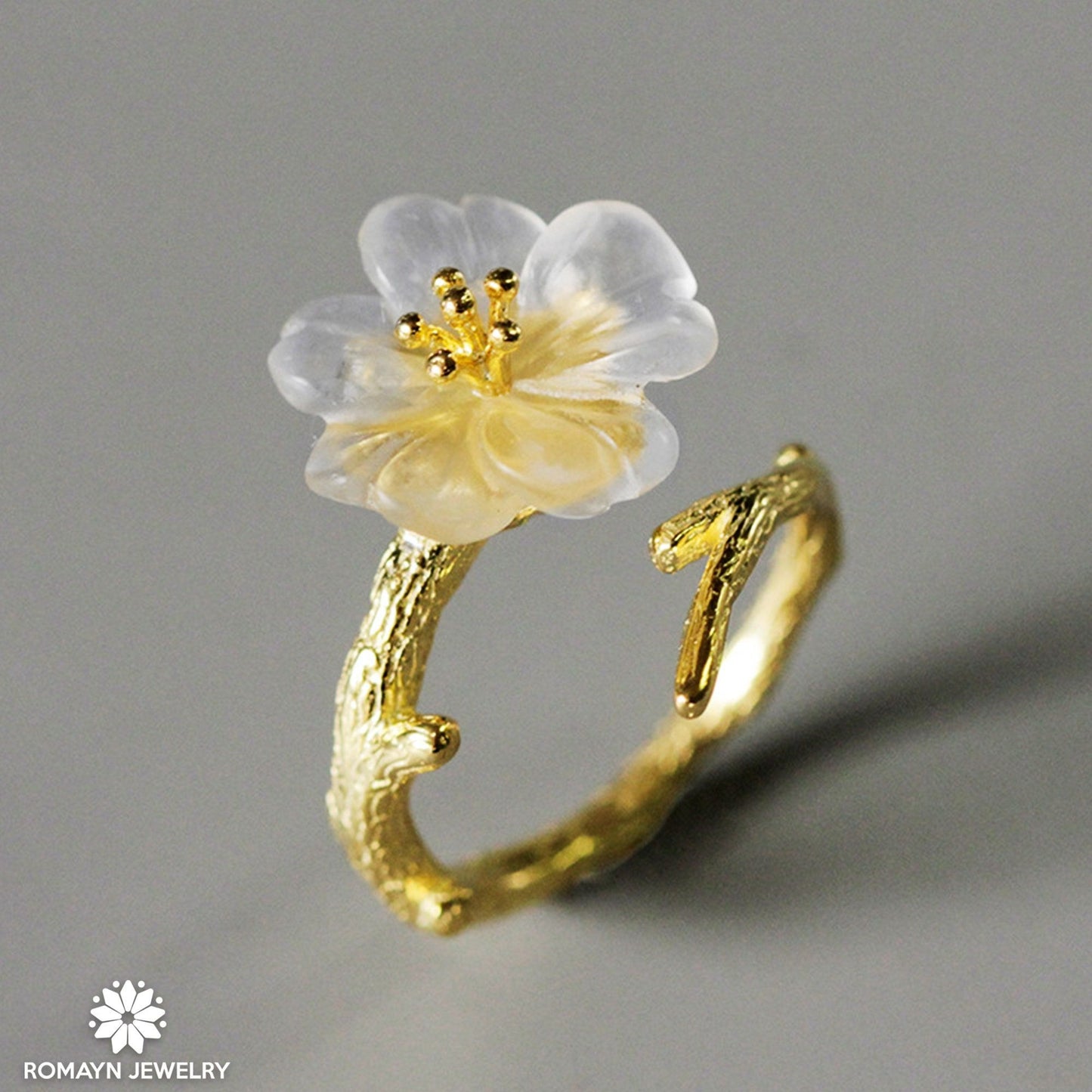 Skeleton Flower Ring