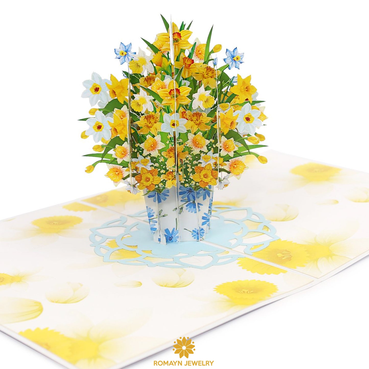 Yellow Daffodils Flowers Card