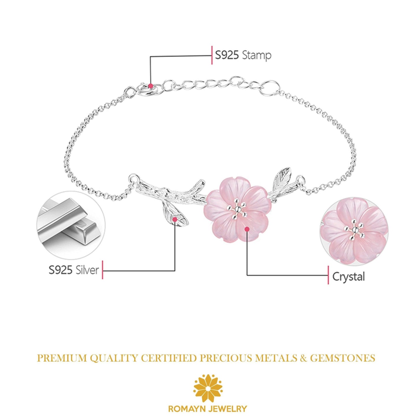 Skeleton Flower Bracelet