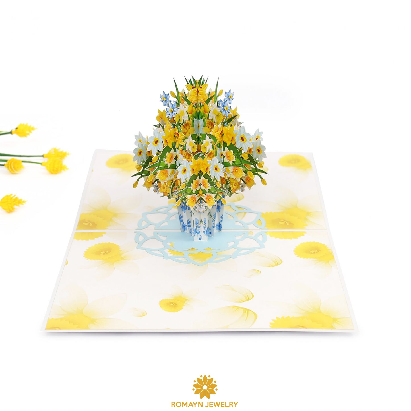 Yellow Daffodils Flowers Card