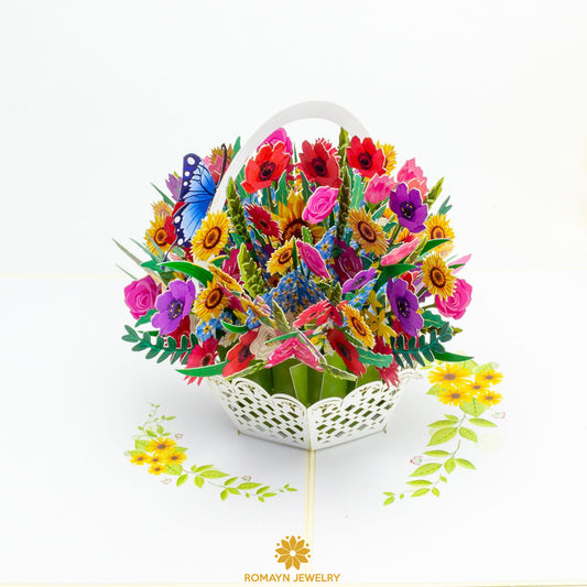 Mix Flower Basket Card