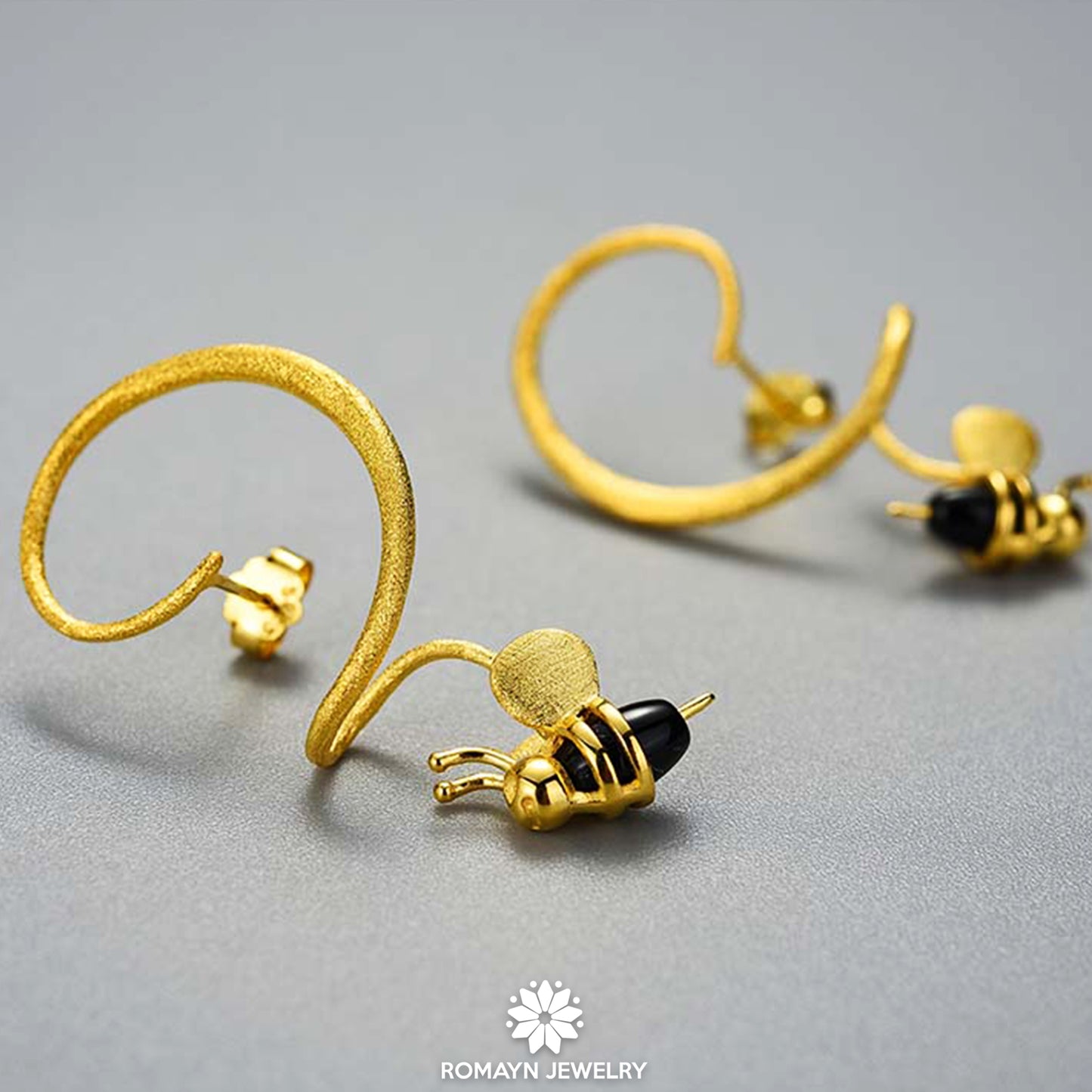 Honey Bee Twisted Drop Earrings