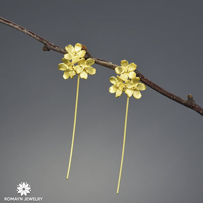 Forget Me Not Flower Earrings