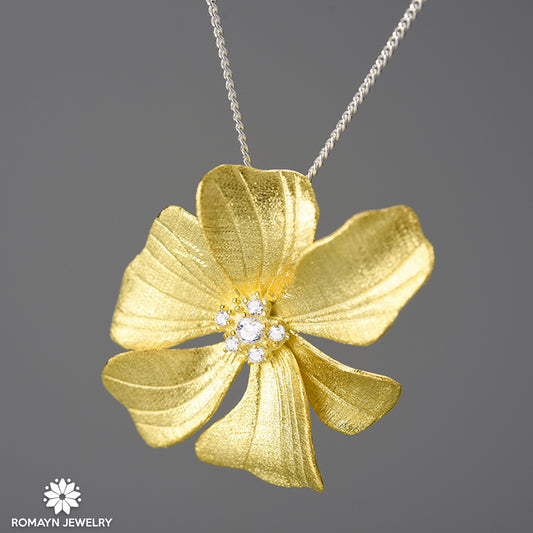 Peony Flower Necklace