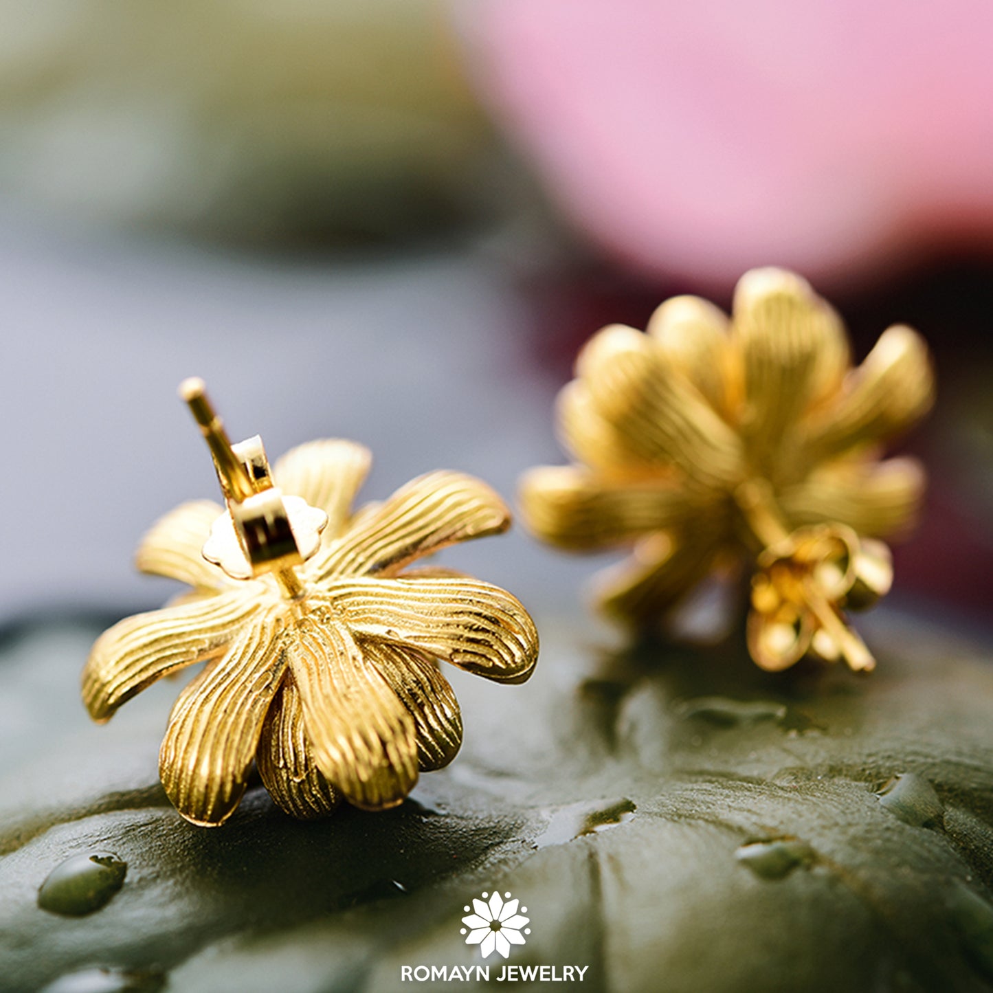 Blooming Lotus Flower Earrings