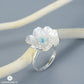 Anemone Flower Topaz Earrings