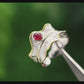 Peony Flower Leaf Yellow Tourmaline Ring
