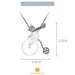 Bicycle Riding Bear Necklace