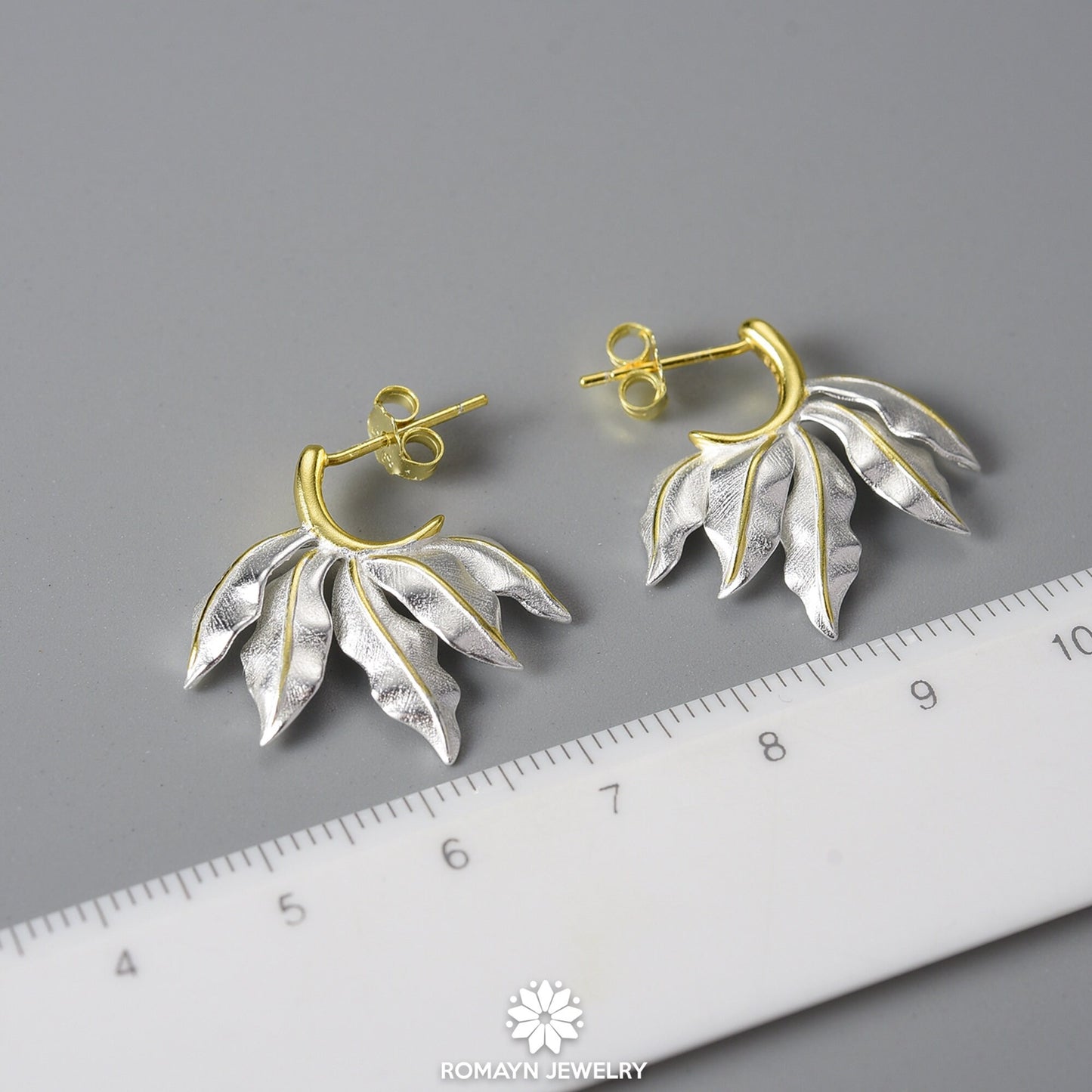 Leaves Hoop Earrings