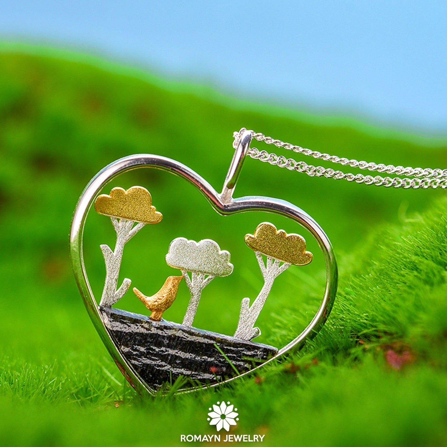 Bird in Trees Necklace