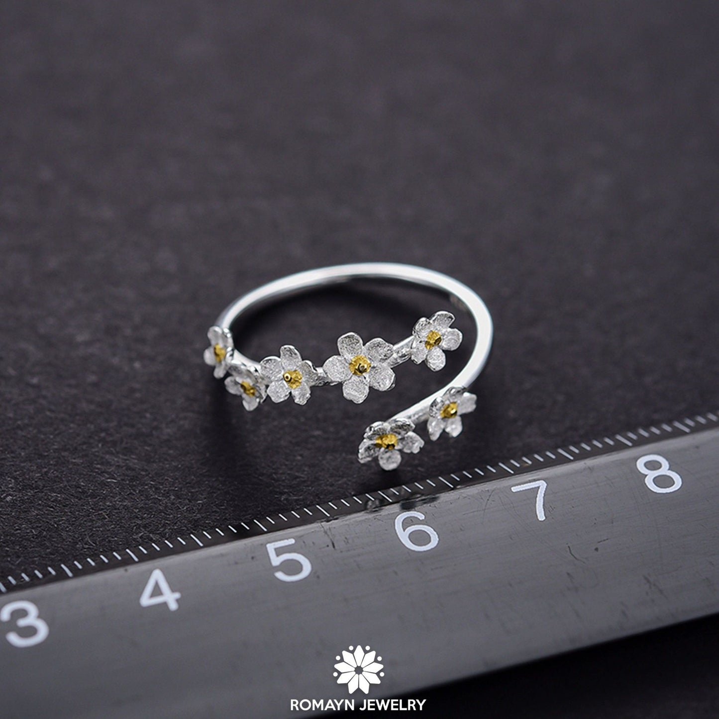 Forget Me Not Flower Ring