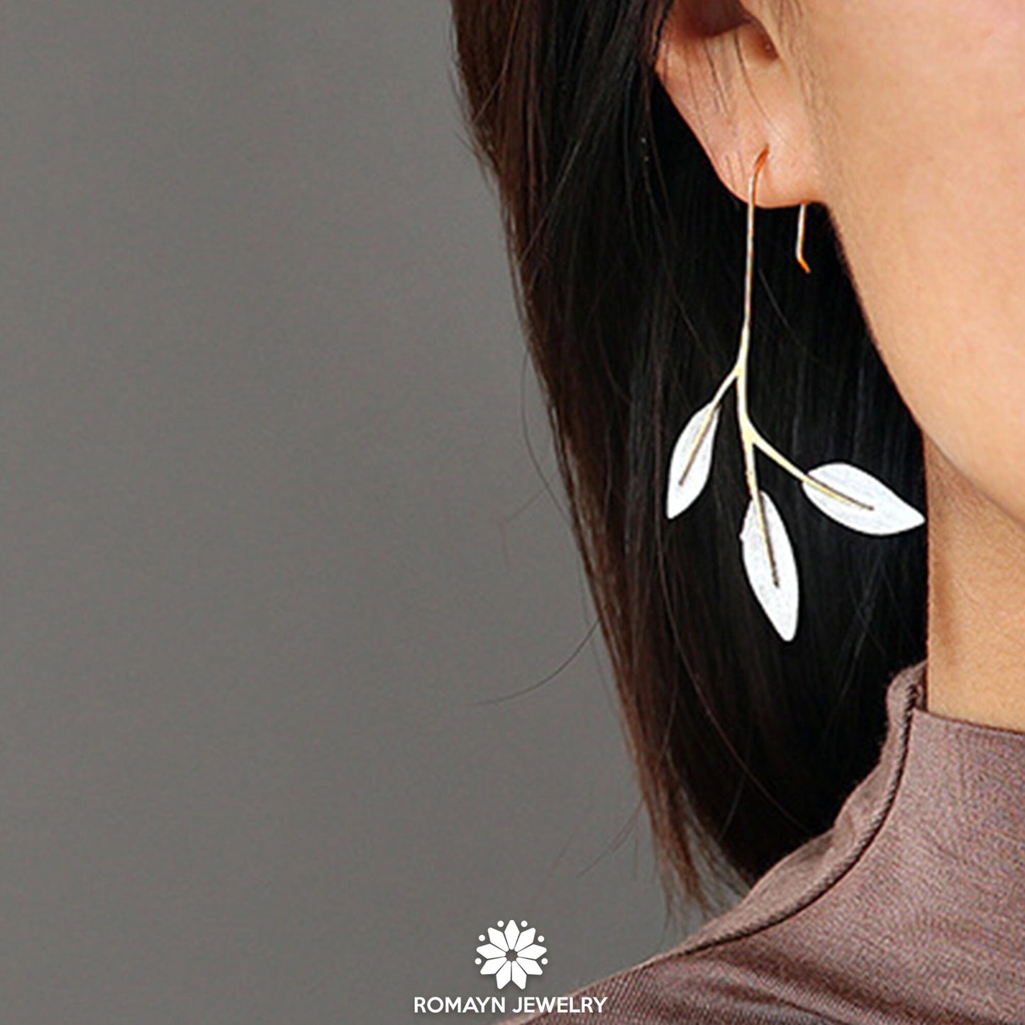 Minimalist Leaves Earrings