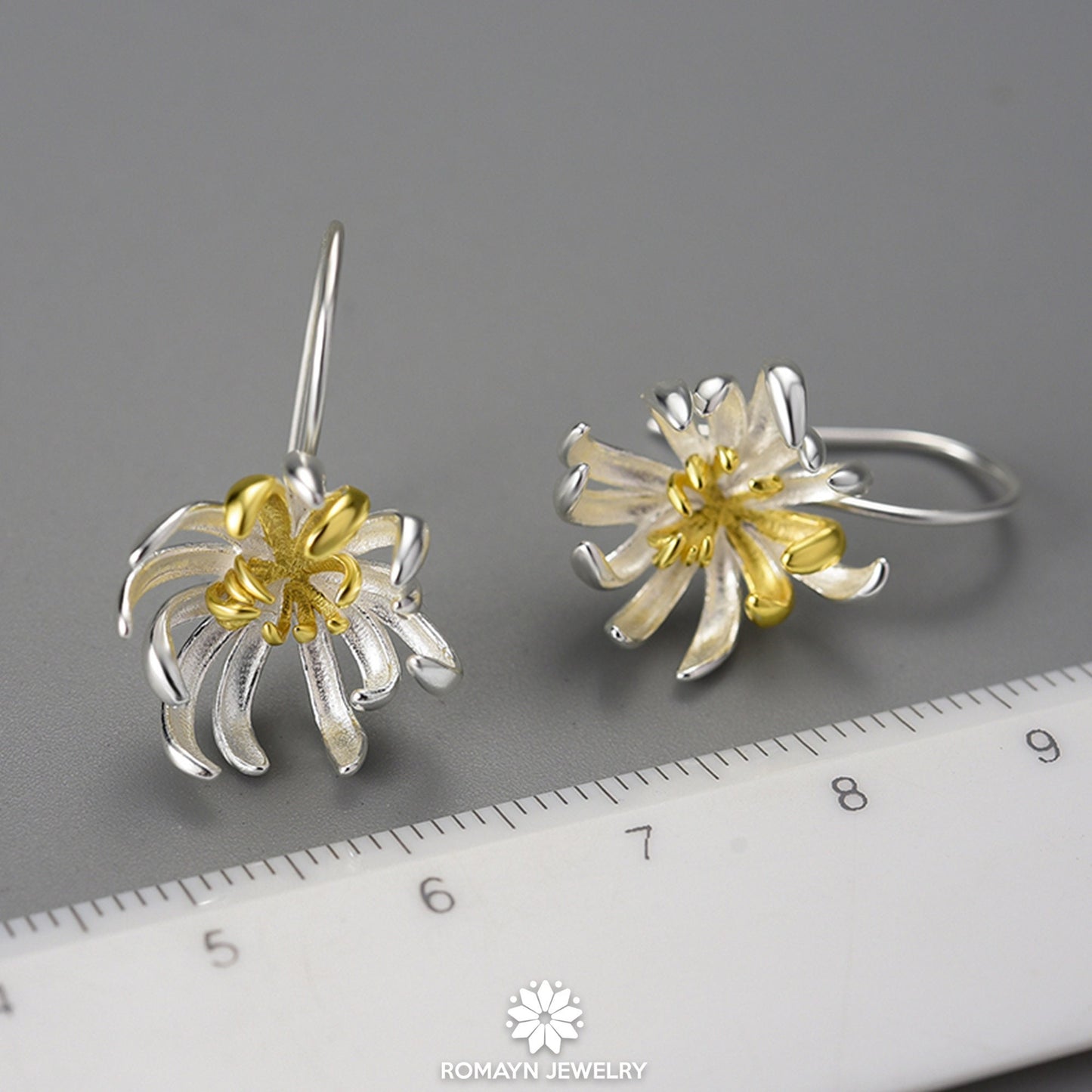 Chrysanthemum Flower Earrings