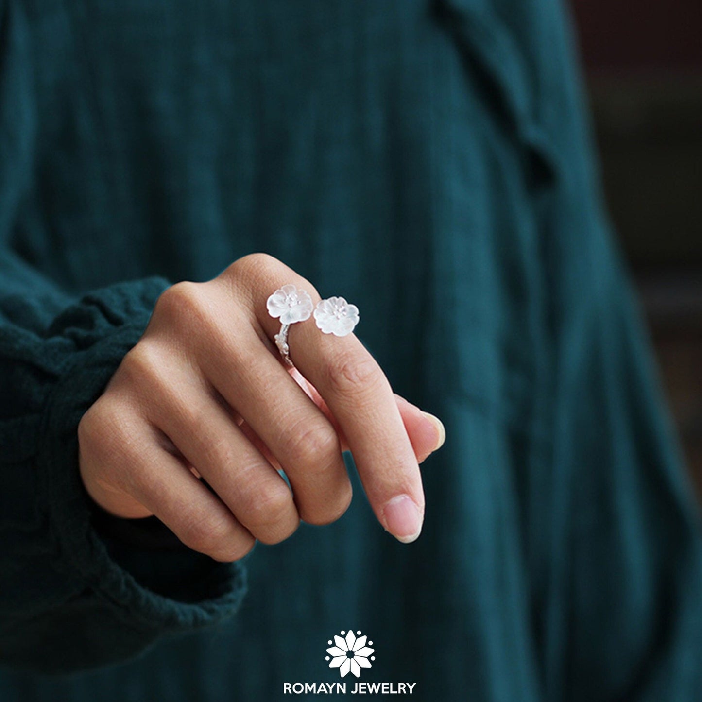 Skeleton Flower Ring