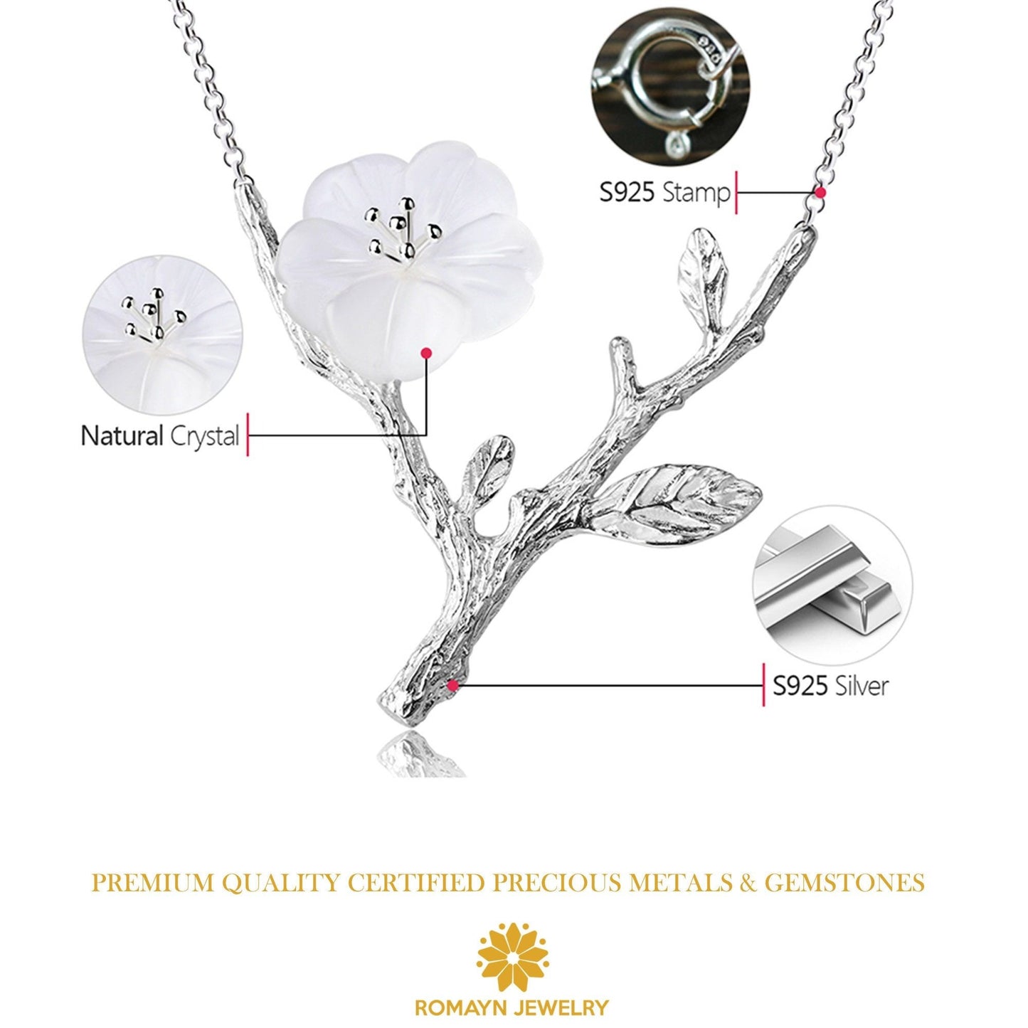 Skeleton Flower Necklace