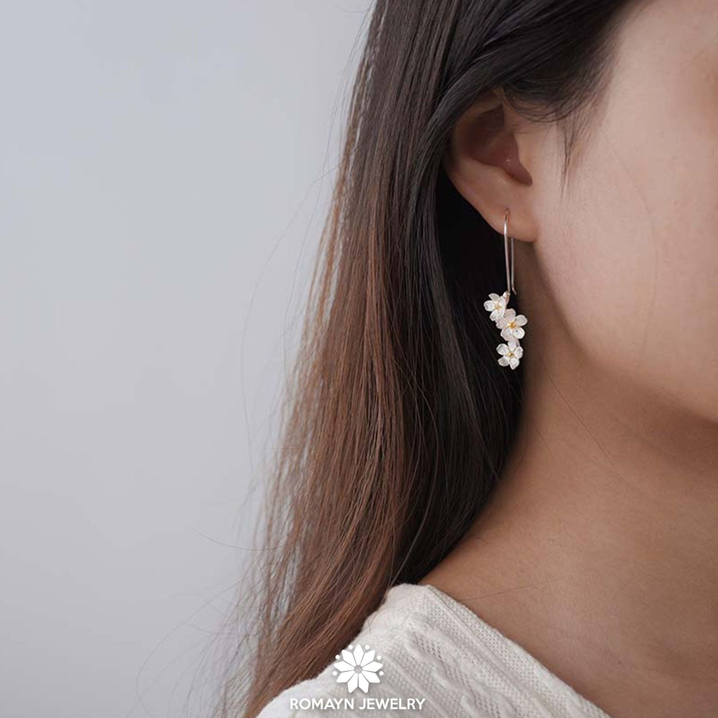 Forget Me Not Flower Earrings