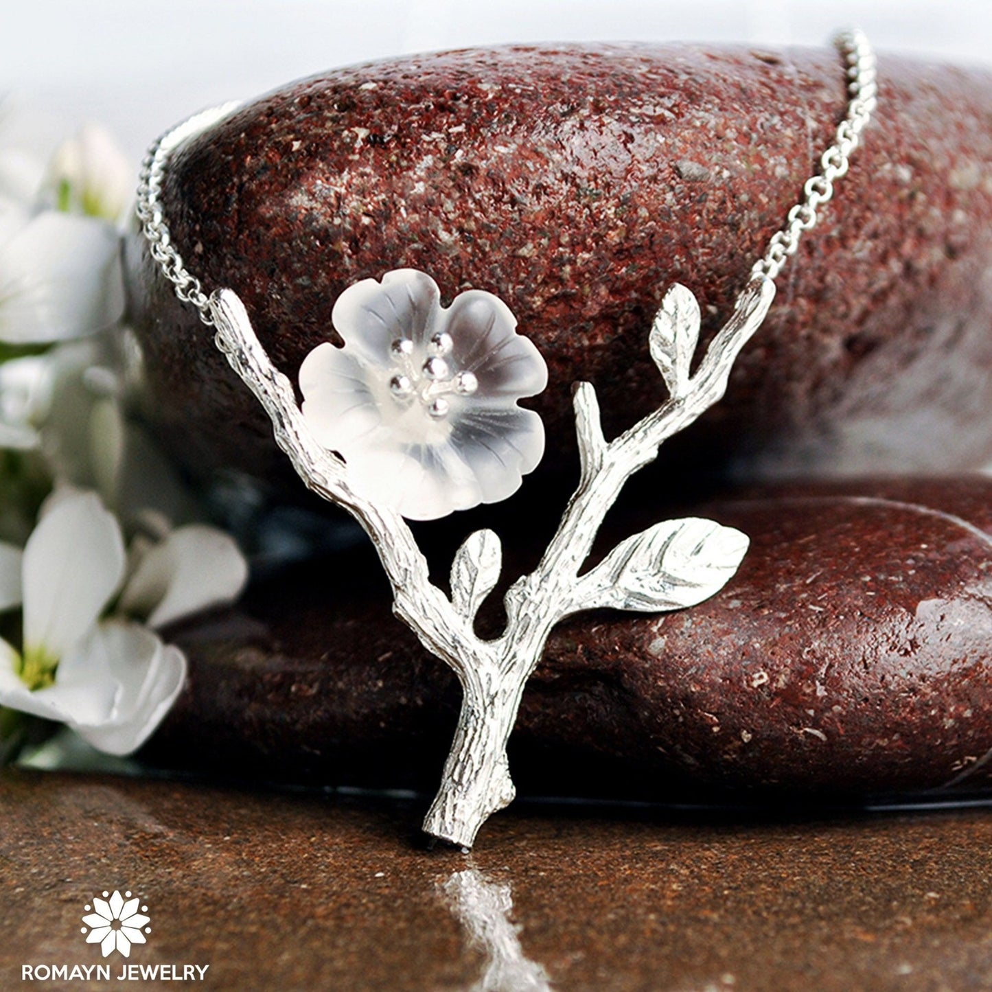 Skeleton Flower Necklace