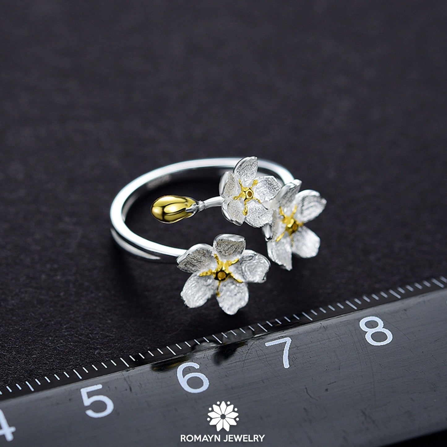 Forget Me Not Flower Ring