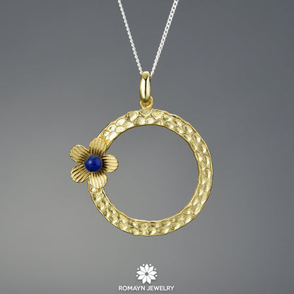 Lapis Flower Necklace