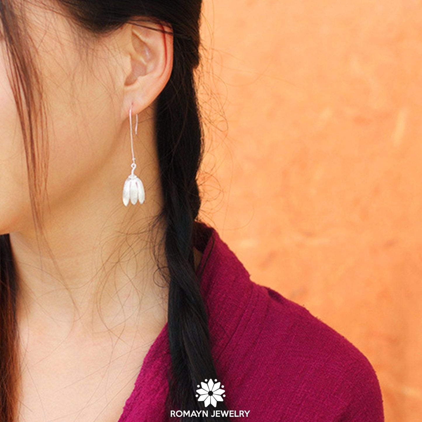 Upside Down Lily Flower Earrings