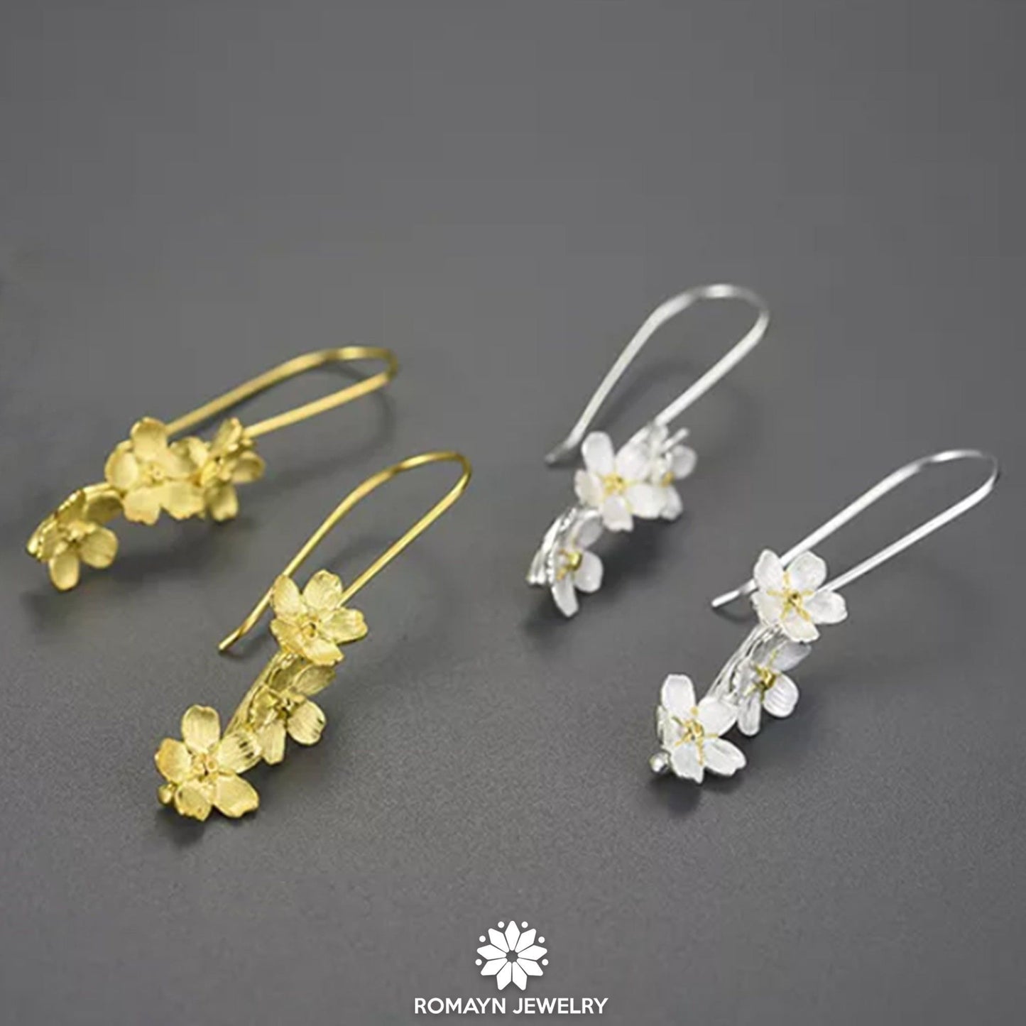 Forget Me Not Flower Earrings