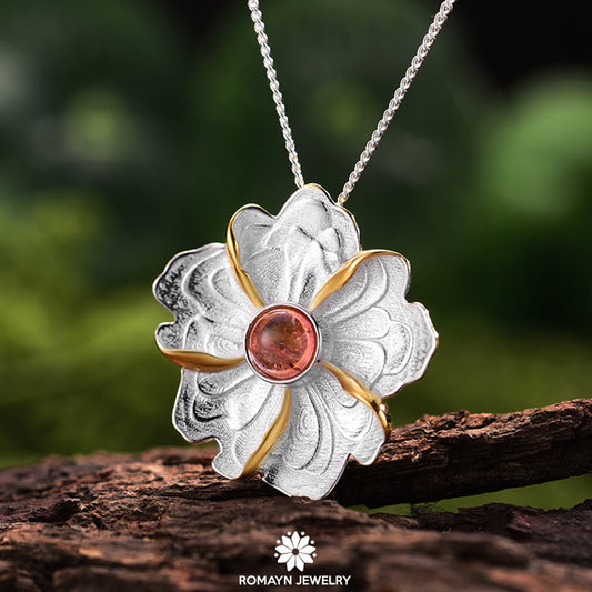 Peony Flower Necklace