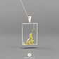 Dog and Moving Bone Necklace
