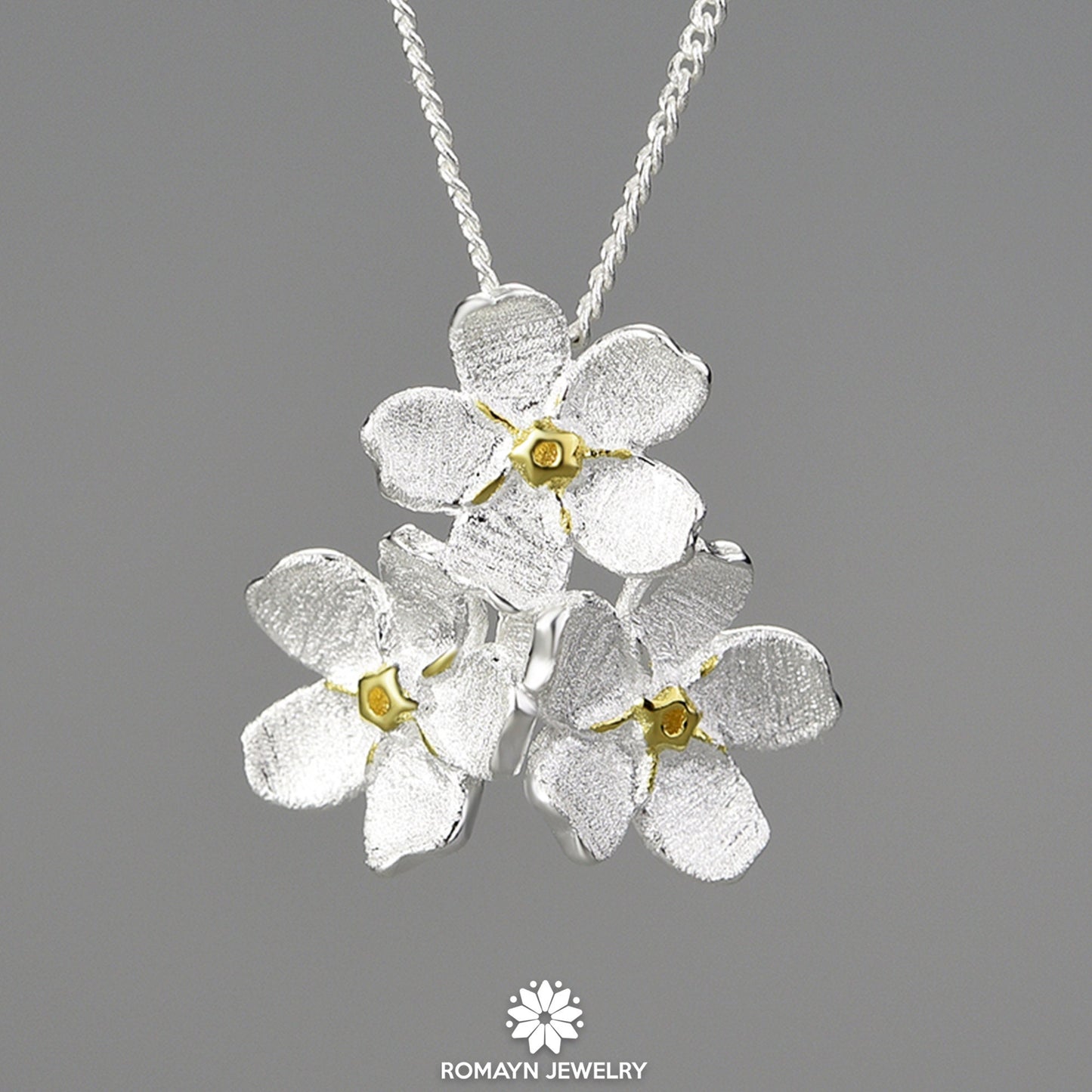 Forget Me Not Flower Necklace