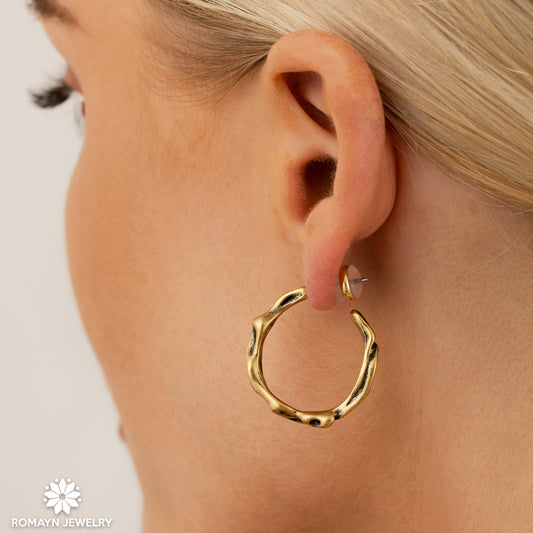 Hoop Antique Gold Earrings