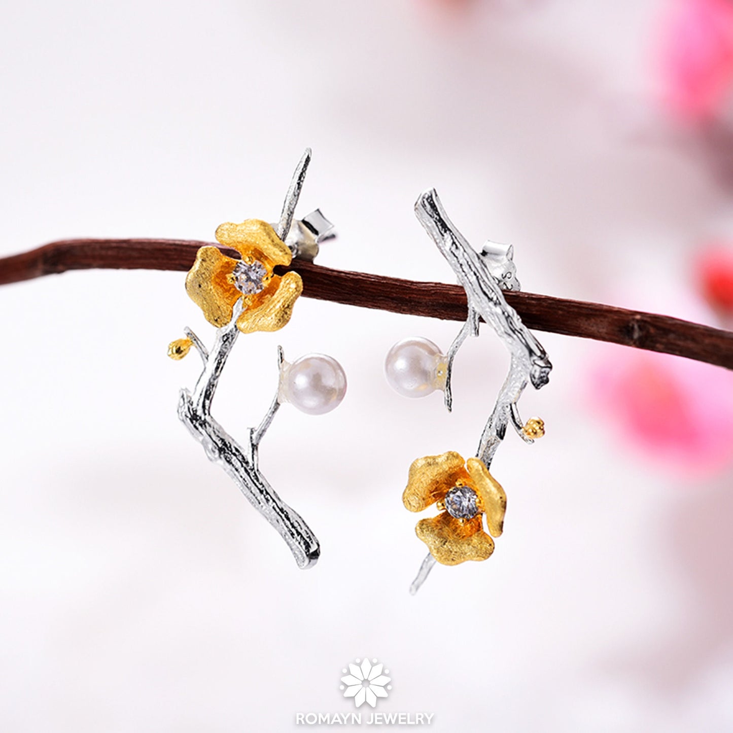 Plum Blossom Earrings