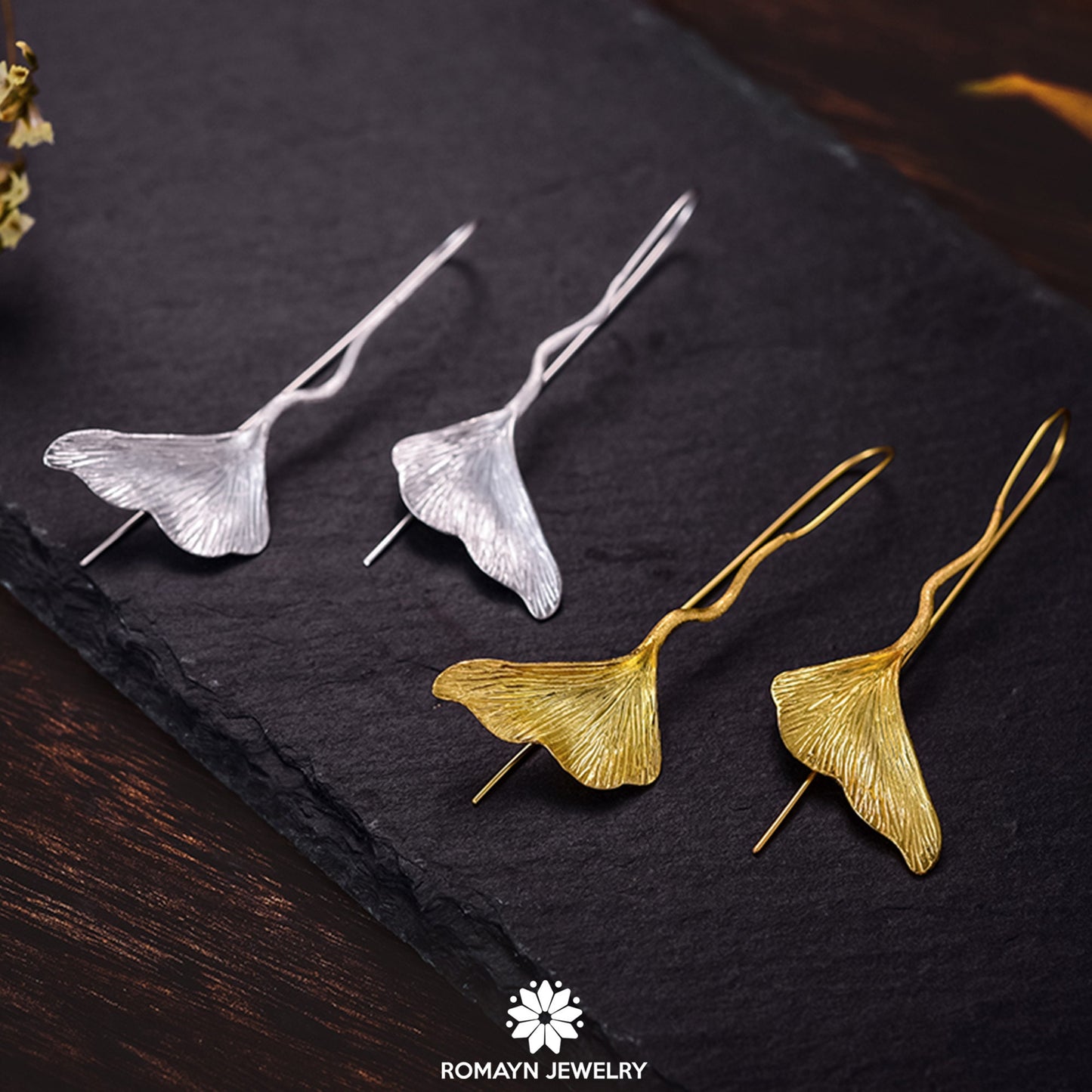 Ginkgo Leaf Earrings