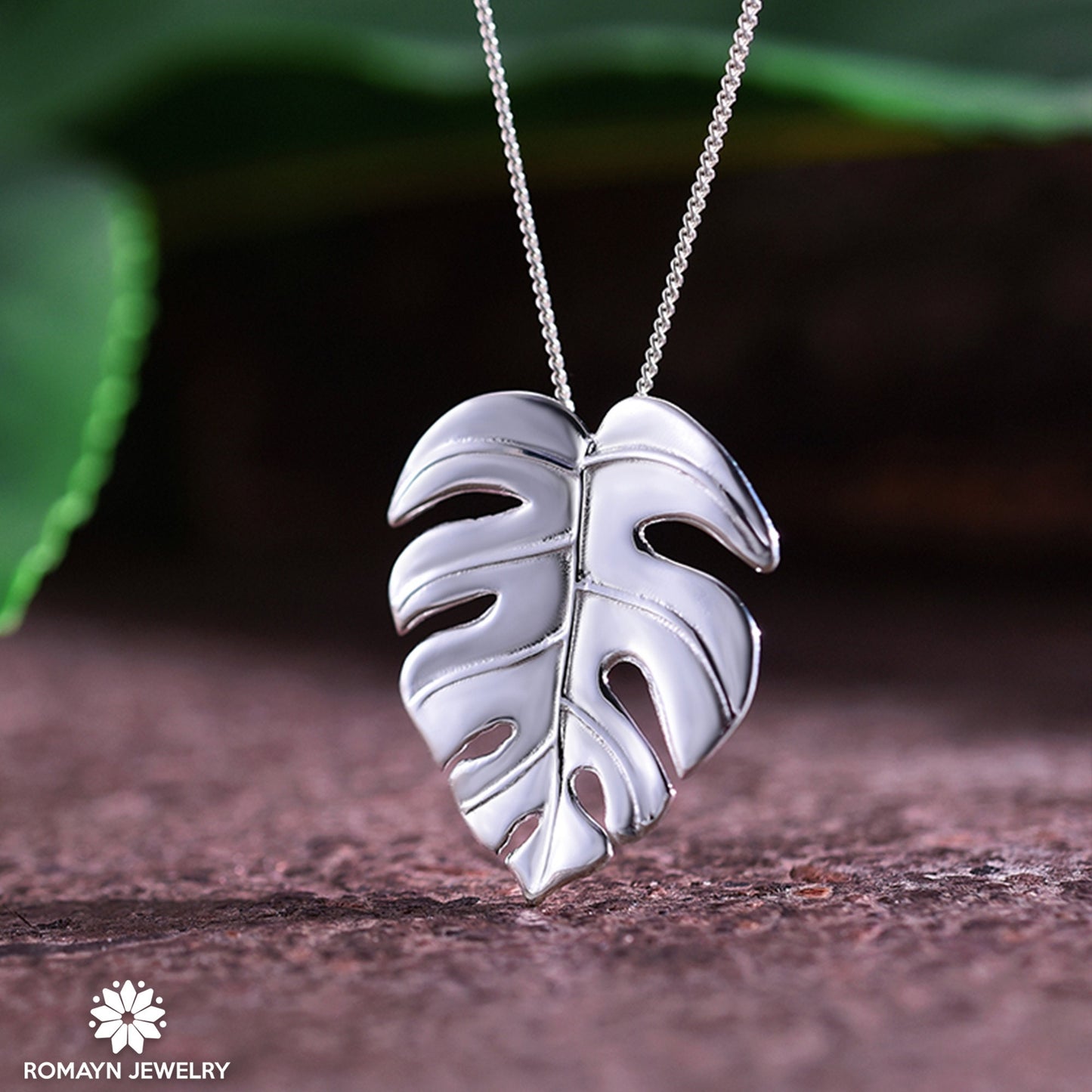 Monstera Leaf Necklace