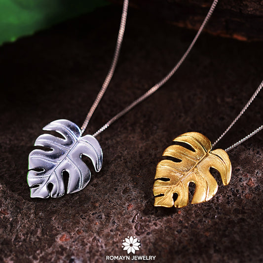 Monstera Leaf Necklace