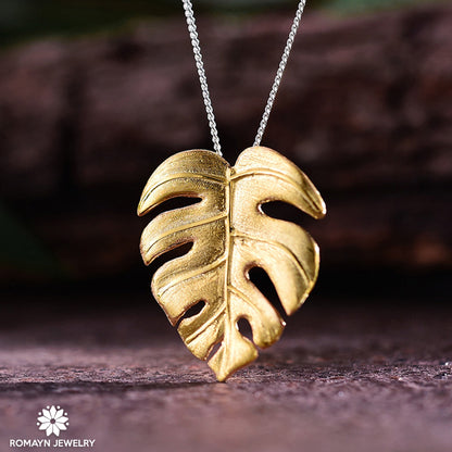 Monstera Leaf Necklace