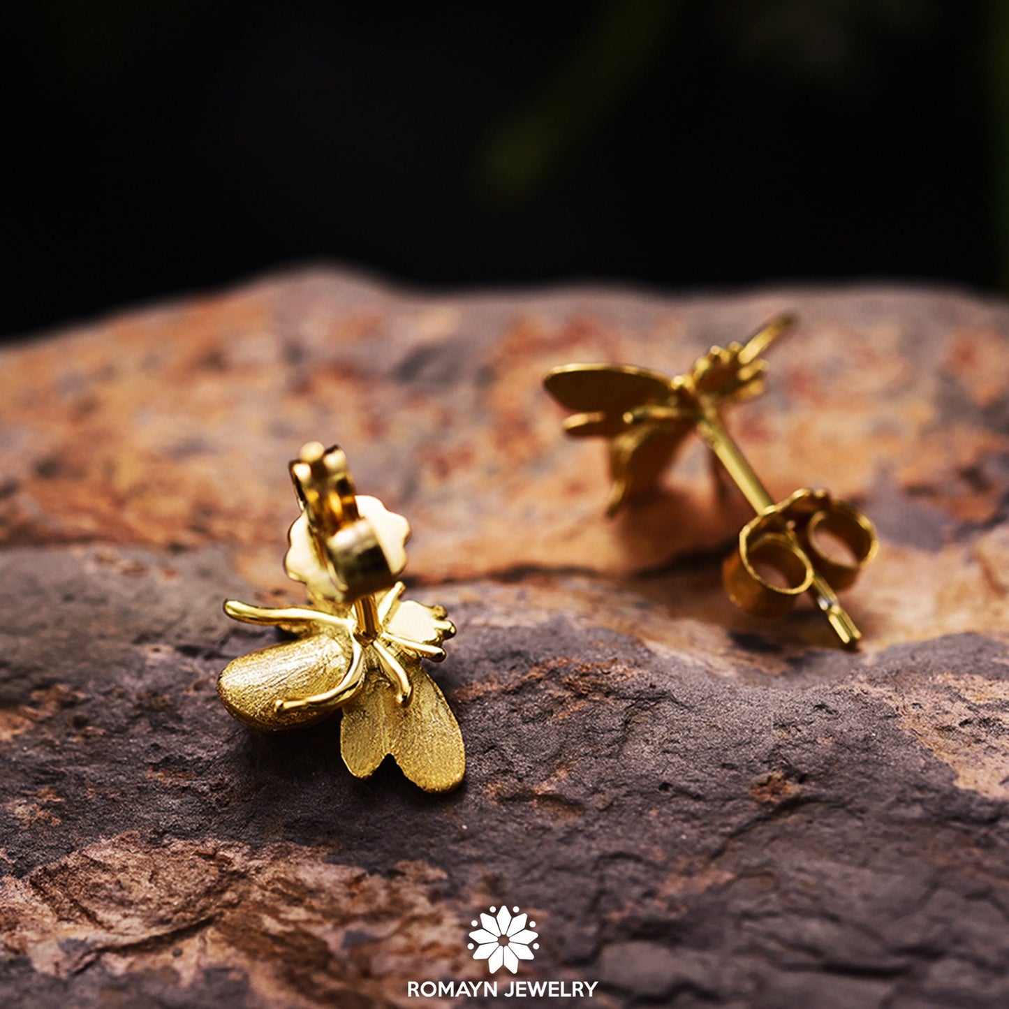 Honey Bee Earrings, Butterfly Earrings