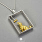 Dog and Moving Bone Necklace