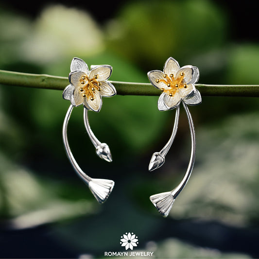 Lotus Flower Earrings