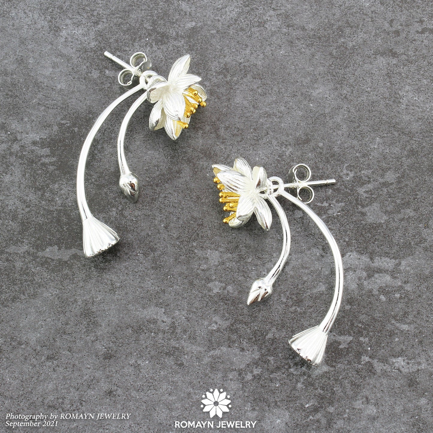 Lotus Flower Earrings