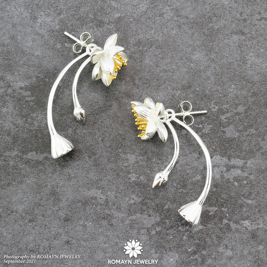 Lotus Flower Earrings