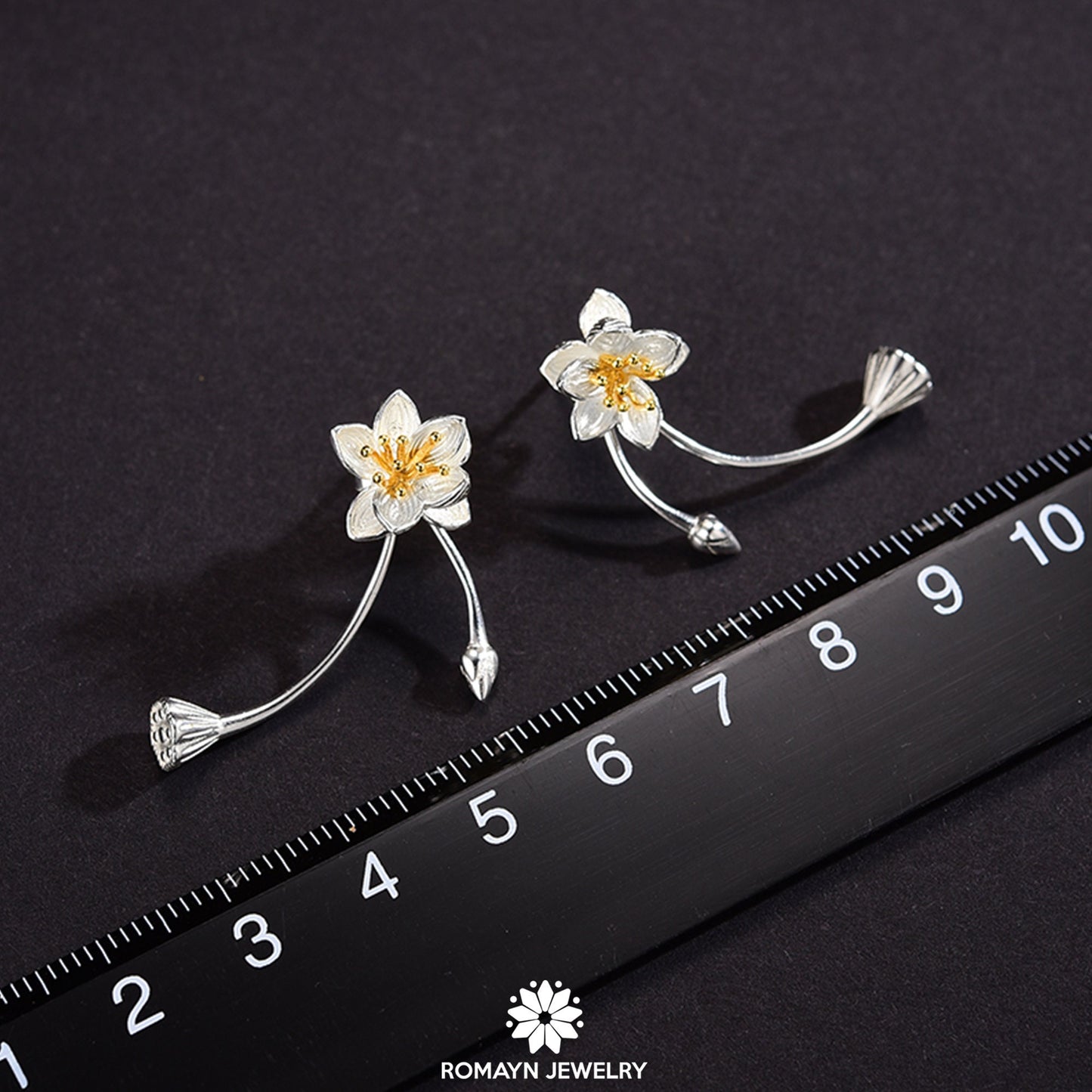 Lotus Flower Earrings