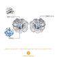 Anemone Flower Topaz Earrings