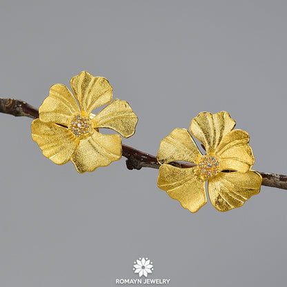 Peony Flower Earrings