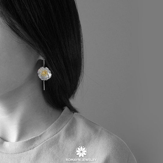 Poppy Flower Earrings