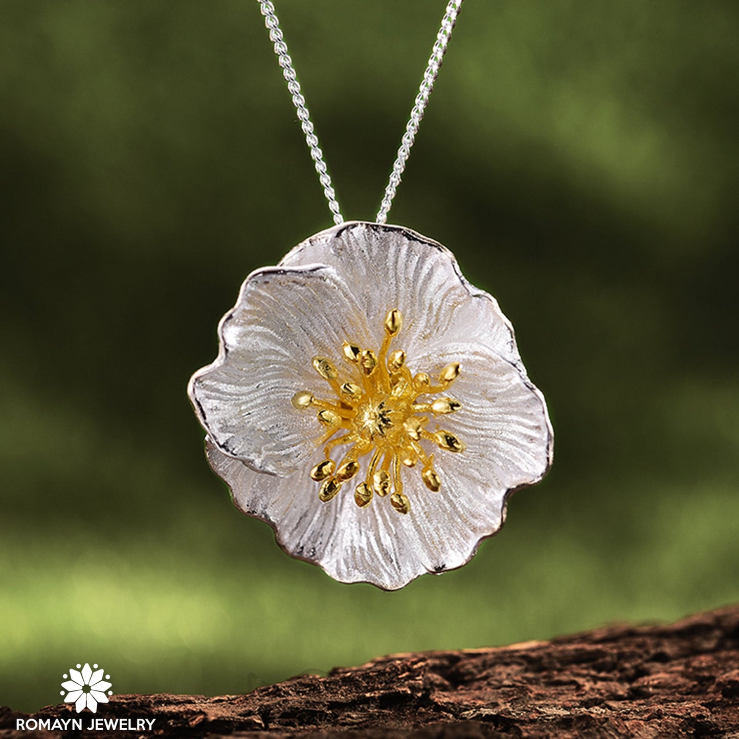 Poppy Flower Necklace